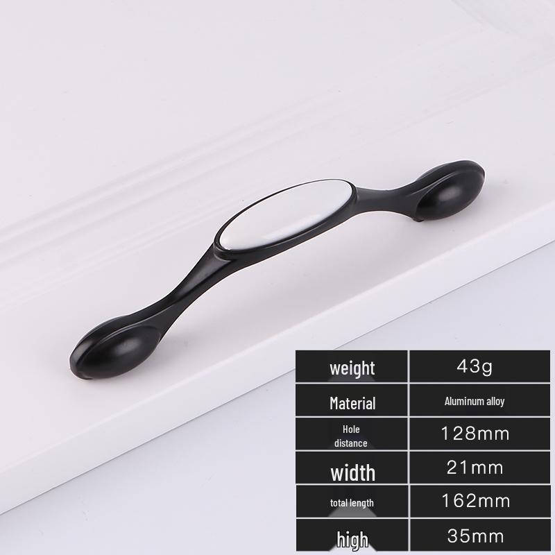 Fuji Black European Style Cabinet & Wardrobe Handle