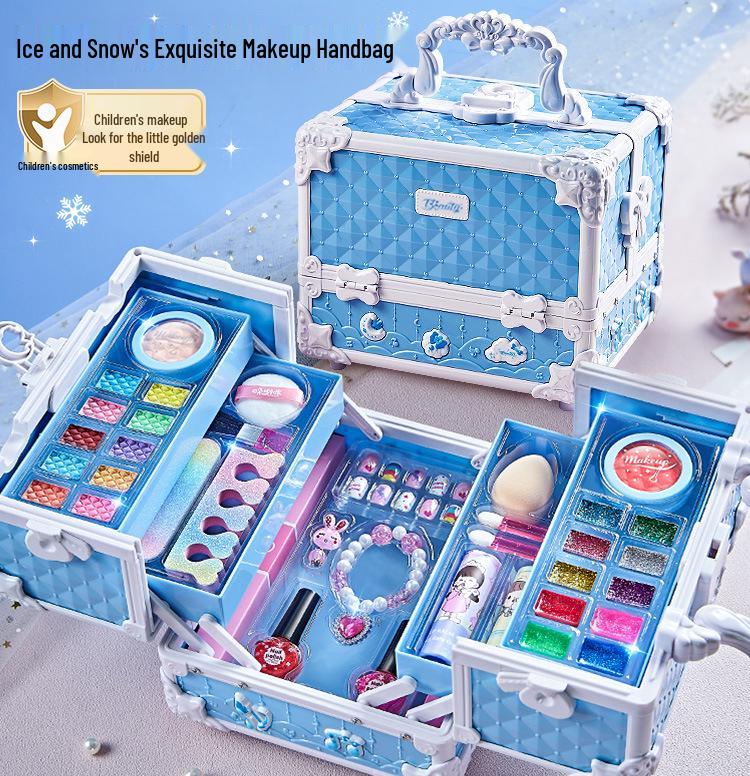 Set de Machiaj de Prințesă pentru Copii Netoxic - Cosmetice pentru Copii și Cadou Lac de Unghii