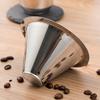Coffee Filter Stainless Steel Coffee Filter Pour Over Portable Reusable Double Layer Coffee Funnel Paperless Pour Over Holder