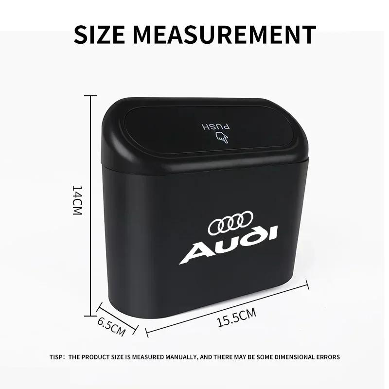 Car Trash Can Garbage Dustbin Storage Box For q2 Sline A3 b5 b6 b7 b8 c5 c6 A4 A5 A6 A7 A8 S3 S4 S5 S6 S7 S8 TTS SQ3 Q5 Q7 SQ5