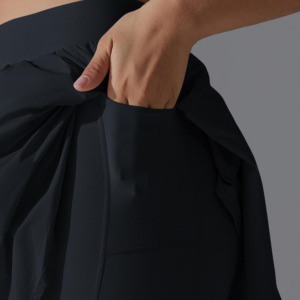 Cool Feeling, Sun Protection, Casual Tennis Skirt, Slimming, Sports Training, Inner Pocket, Anti Glare, Yoga And Fitness Skirt