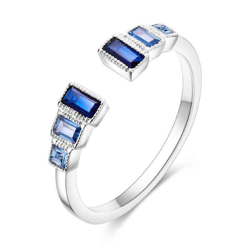 Clover Adjustable Ring 925 Silver Rotating Cherry Blossom Flower Open Rings For Women Wedding Jewelry Gift