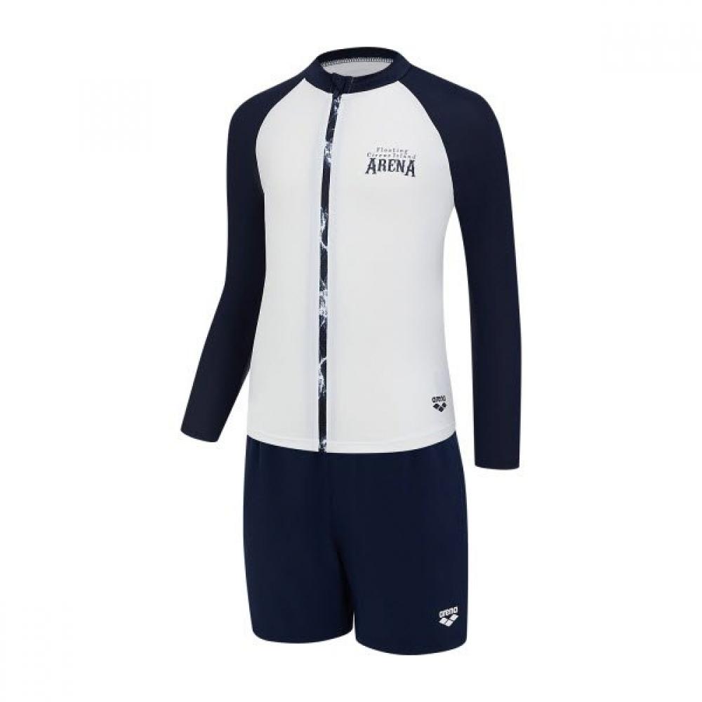 Arena Boys Zip Up Joyrib Rashguard Set  A6bb1bs81 Nvy 