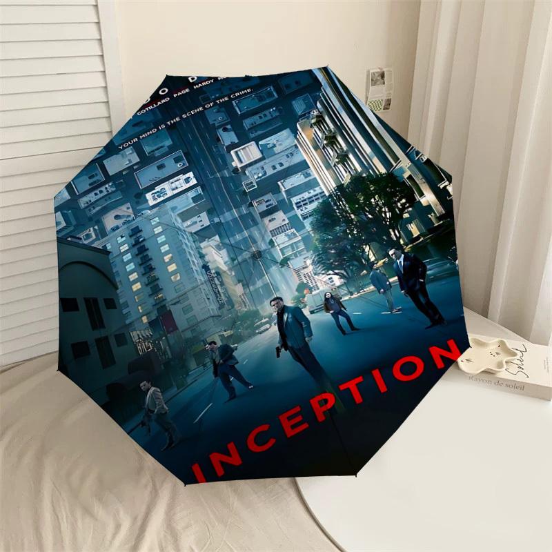 

1pc Leonardo DiCaprio, Inception Automatic Open/Close Umbrella Compact Folding Umbrella with 8-Rib Shaft lightweight esign, for Women/Men1191A