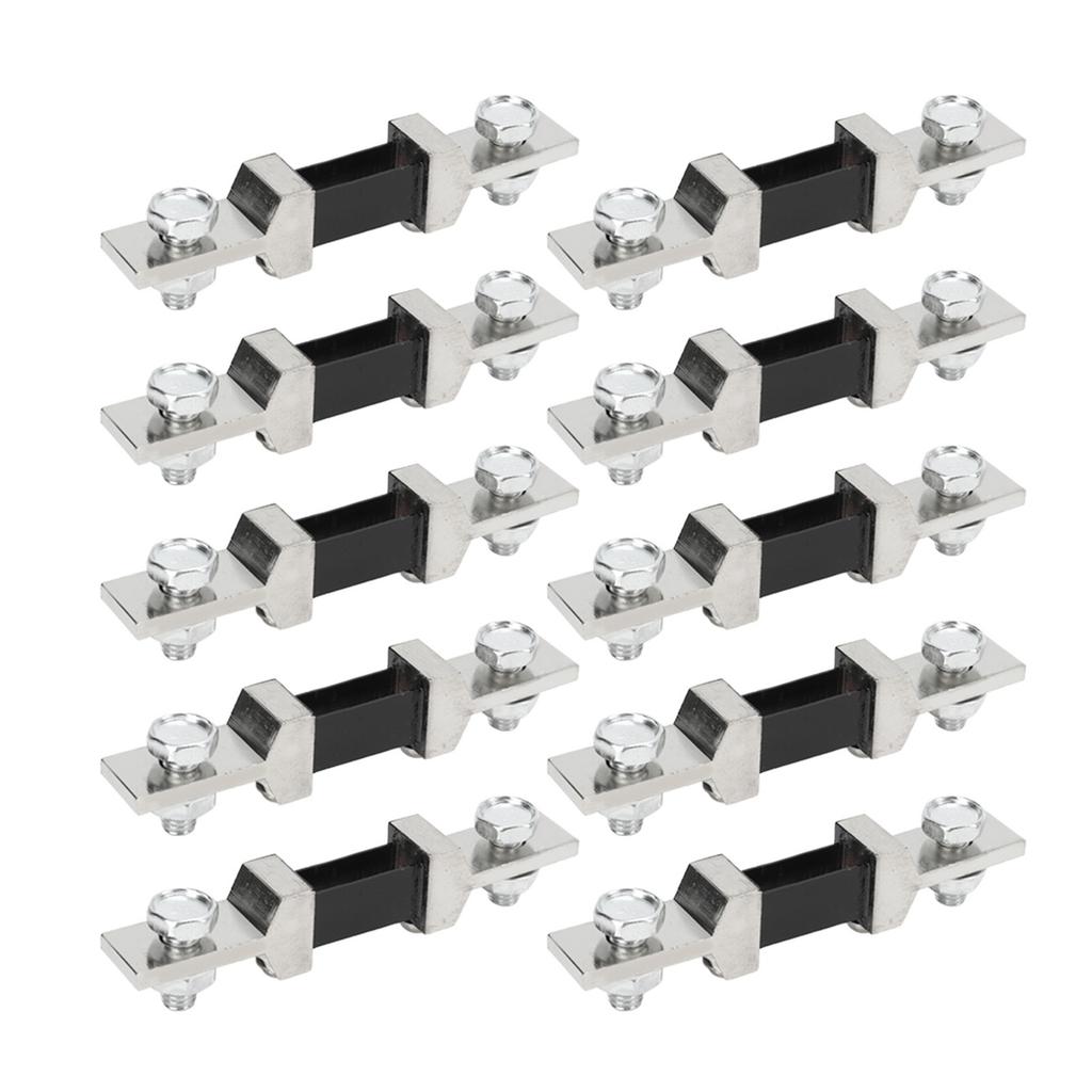 10PCS Current Measuring Shunt Resistor Fixed On One Piece for DC Ammeter Power Generation System