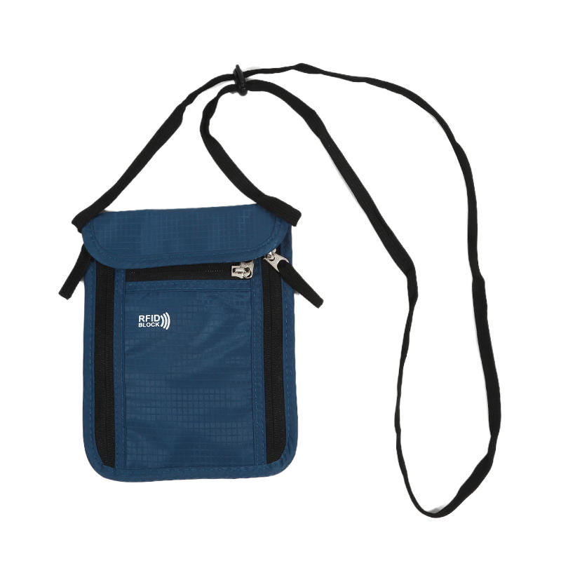 Multifunctional Passport Holder Neck Pouch for Women Men Lightweight Travel ID Card Holder Document Pouch Slim Crossbody Purse