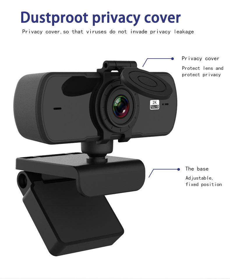 HD USB Webcam for Live Streaming & Conferencing with Built-In Microphone & WiFi, Driver-Free.