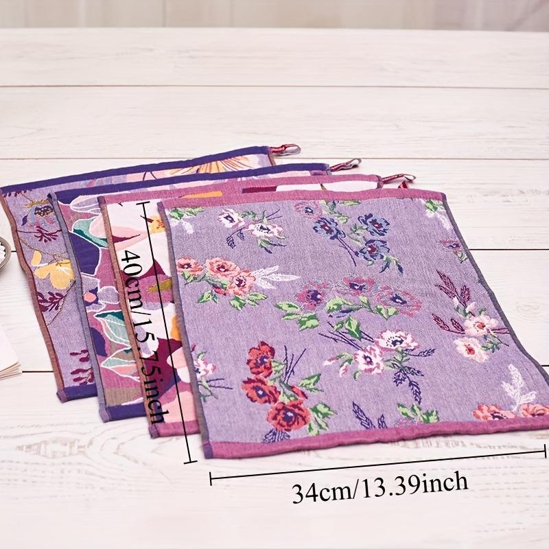 Bohemian Polyester Blend Face Washing Towels No-Fluff, For Home Thanksgiving Decor, Home Towels | Floral Towels Bathroom