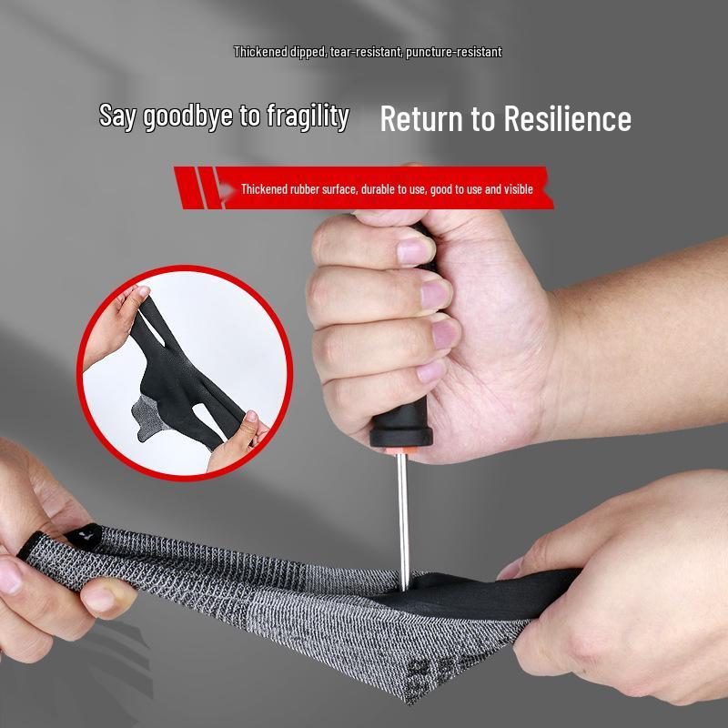 Foam Non-Slip Wear-Resistant Breathable Latex Work Gloves with Adhesive Rubber Skin
