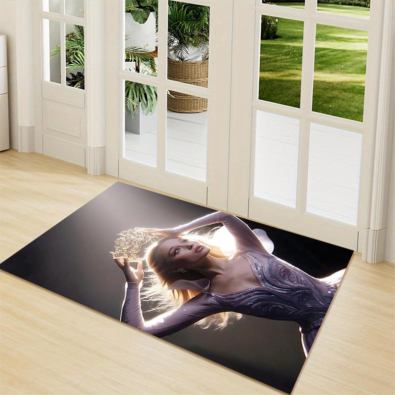 Dance Swan Lake Carpet Rug Soft Washable Antislip Home Living Room Sofa Mats Personalized Christmas Rug