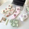 Kawaii Cute Socks Autumn Winter Thick Warm Soft Plush Women's Socks Coral Fleece Thermal Homewear Floor Sleeping Socks