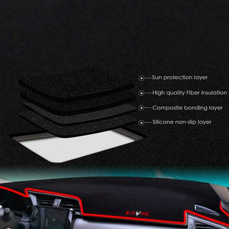 Car Dashboard Cover Dash Mat Pad for Toyota Hilux SW4 Fortuner AN30 AN50 AN60 2005~2014 Nonslip Cape Sunshade Accessories