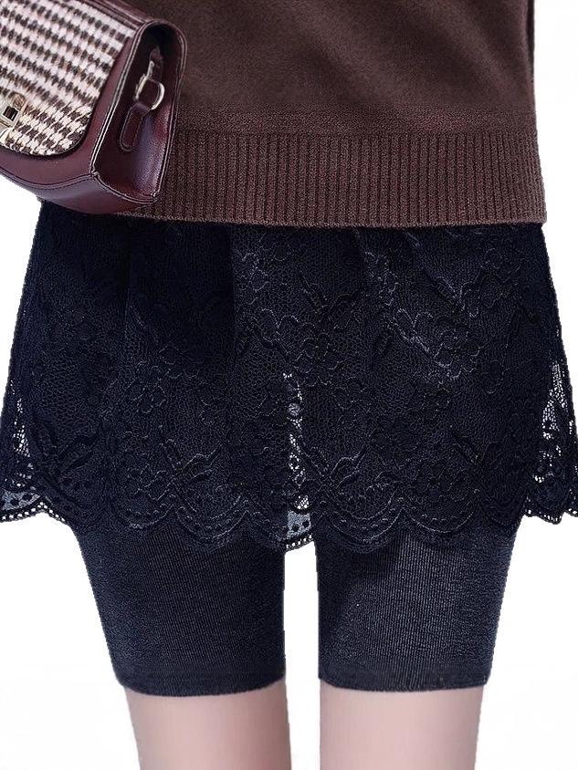 Women's Lace Skirt Overlay: Faux Hem Sweater Cover