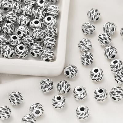 Zinklegierung Kugel-Abstandsperle DIY Armband Abstandsperle lose Perlen Zubehör