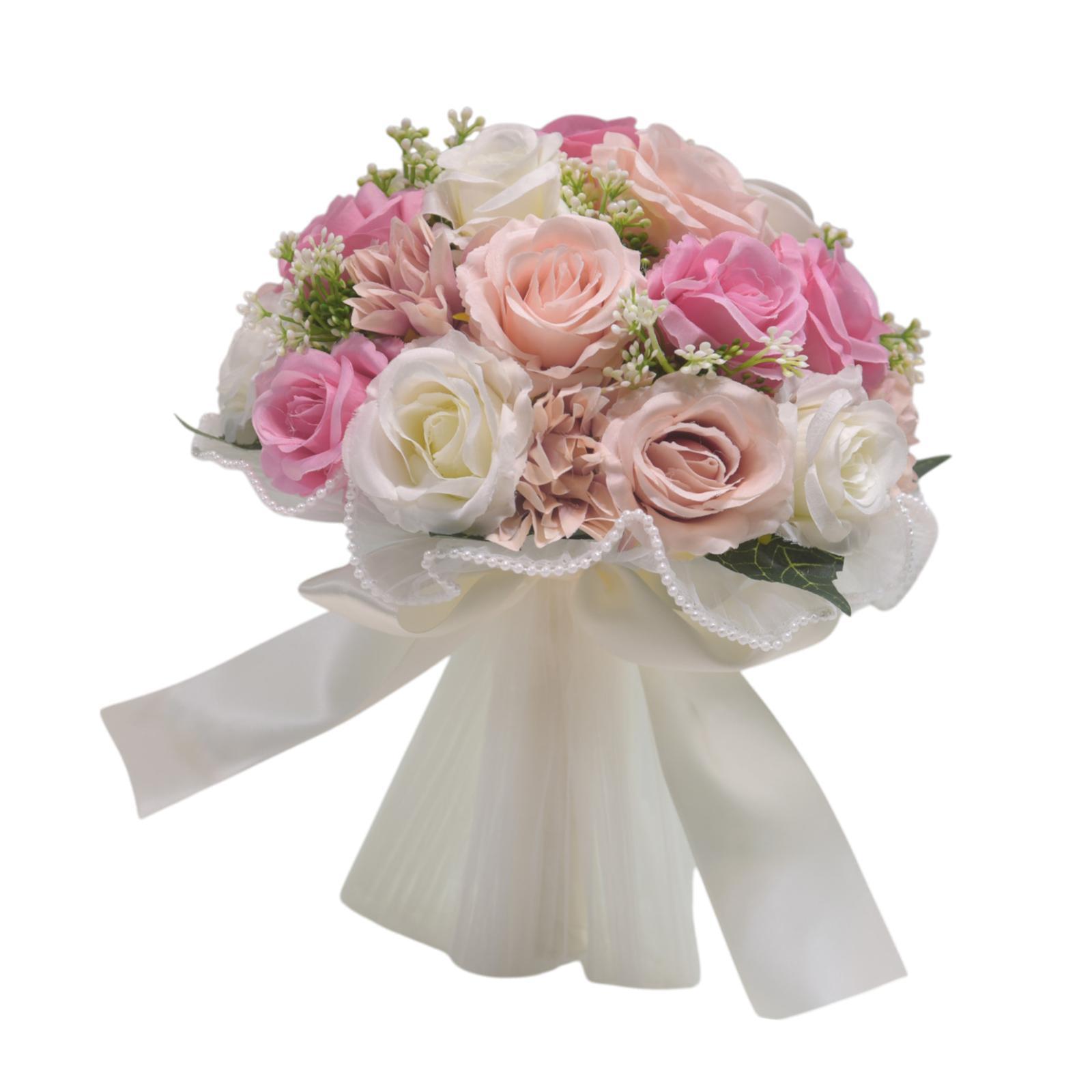 

Artificial Bouquet for Weddings with Silk Ribbon for Celebrations