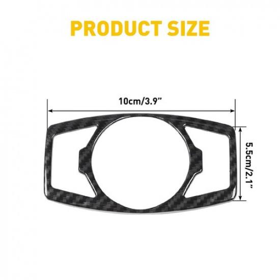 Carbon Fiber Headlight Switch Trim Panel for Cover Ford F150 Mustang 2015-