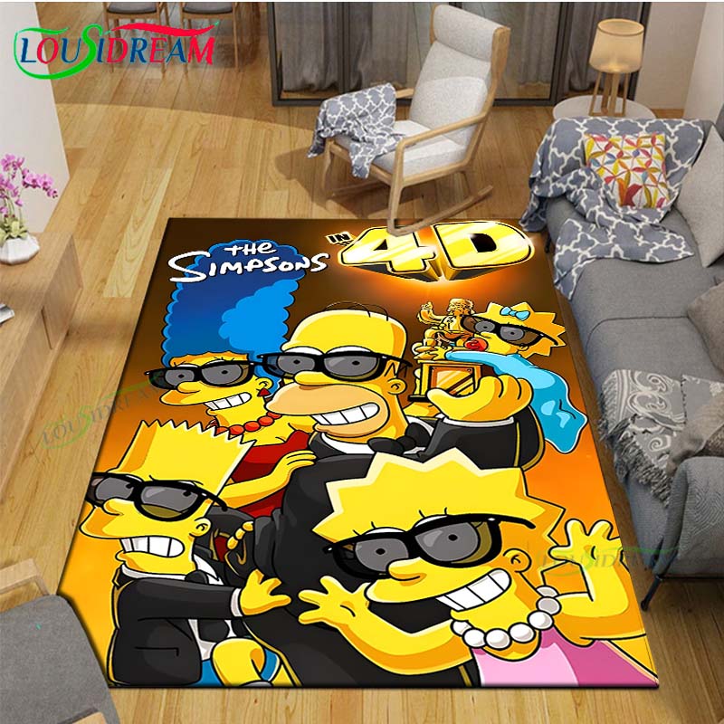 Hot Cartoon TV Role Printed Carpet Outdoor Rug Area Rug Non-slip Carpet Bedroom Decor Carpet for The-A-Simpsons Room Gift