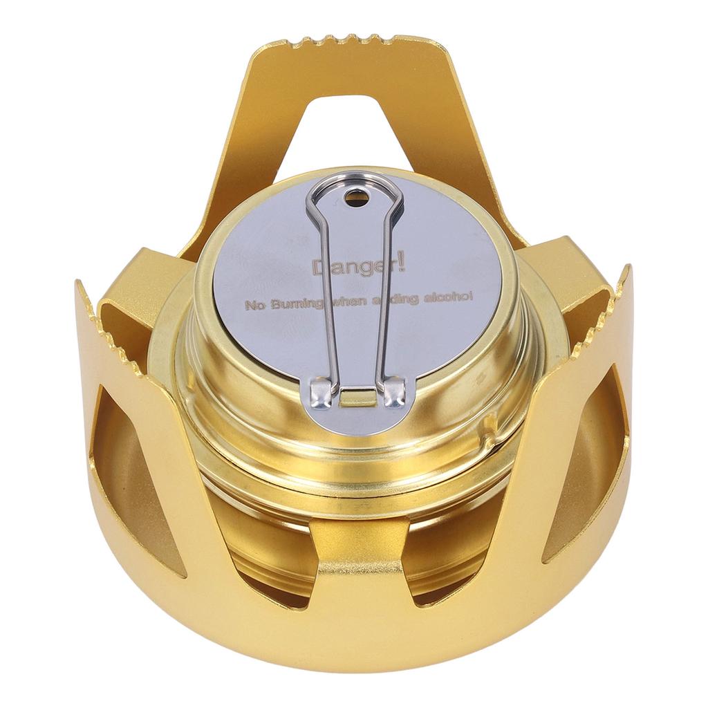 Portable Mini Picnic Stove Brass Spirit Burner for Outdoor Camping Hiking Backpacking BBQ