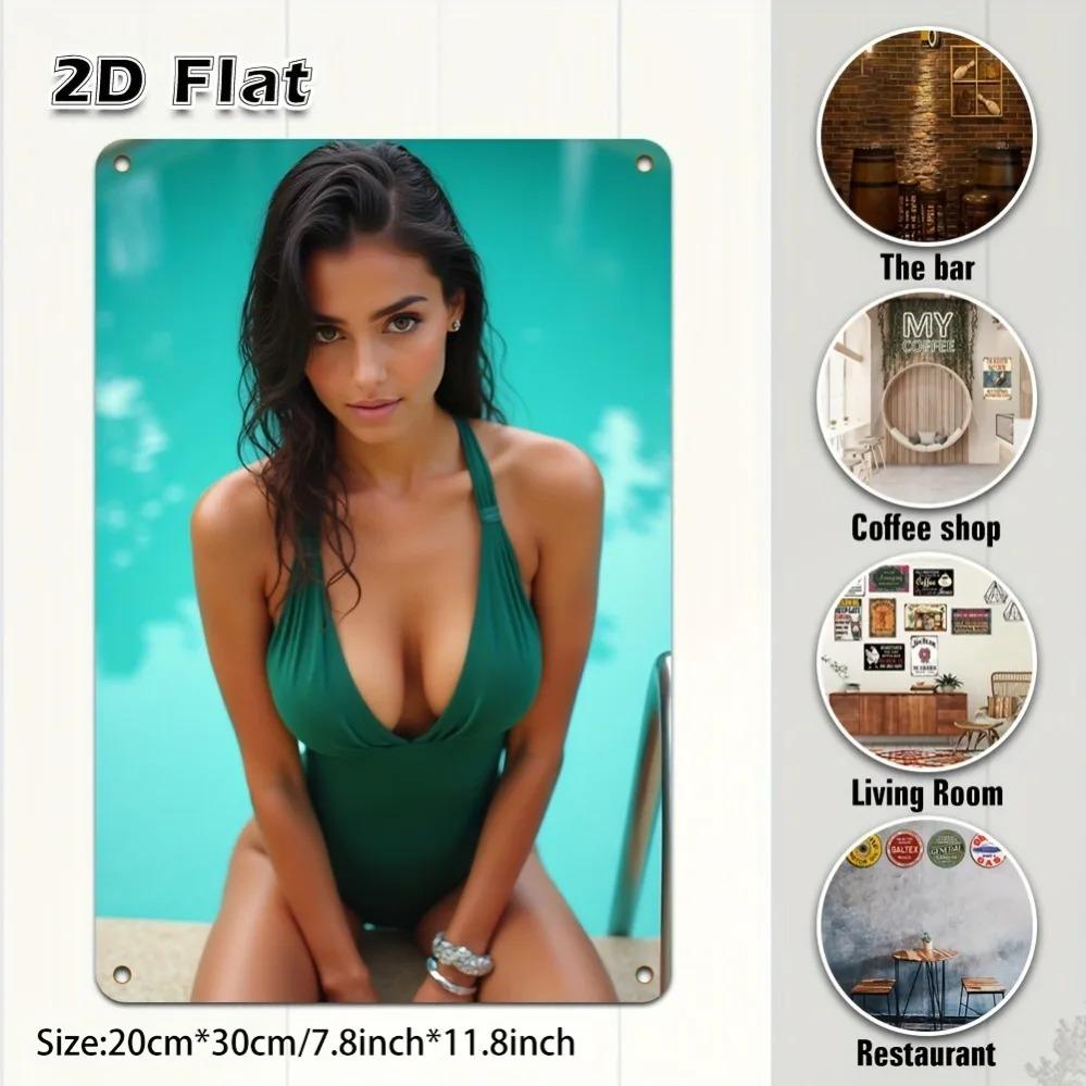 D Sexy Bikini Girl Wall Decor Sexy Figure Art for Home Bar Garage Halloween Christmas Gift