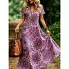 Damen-Langkleid mit Aufdruck