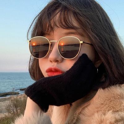 Sunglasses Women'S Metal Punk Glasses, Round And Delicate Sunglasses