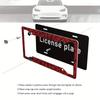 1pc Aluminum Decorative Fun License Plate Frame,Spider Web Decorative,Black,Red,For Decorative,Personality and Creatively Design License Plate Covers