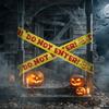 Blood Splatter Design Halloween Horror Caution Tape Bright Yellow Barrier Tape  Security Barrier