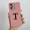 For Infinix Smart 6 Plus Case Infinix Smart6 Plus Phone Case X6823C Cute Initial Letters Square Soft Silicone Back Cover Fundas