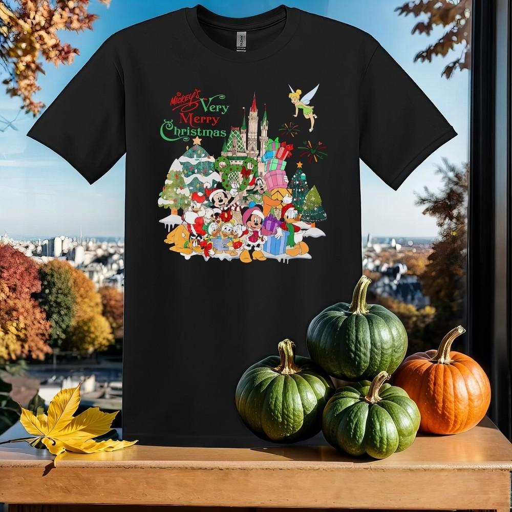 

Mickey s Very Merry Christmas T-shirt T shirt Men Women Unisex Tshirt SY536 4XL
