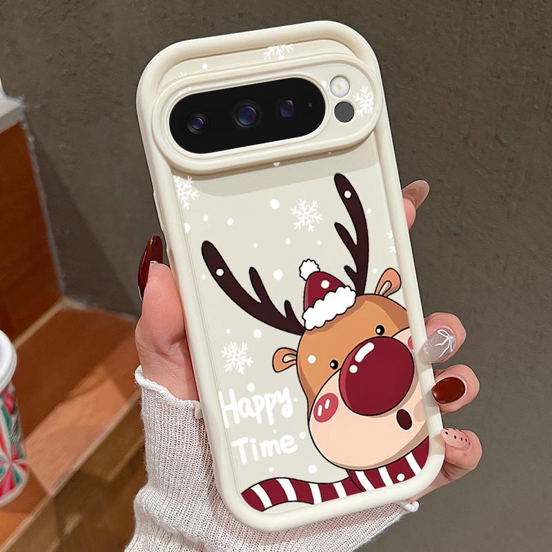 

Santa Claus Soft TPU Phone Case For Google Pixel 10 8 Pro 8A 9 Pro XL 7A Shockproof Silicone Christmas Elk Cover For Pixel 7 Pro Google Pixel 9