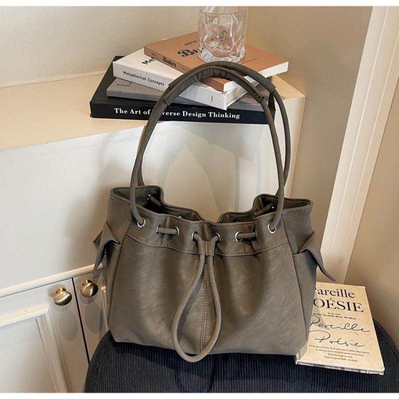 Fashionable Large-capacity Bag for Commuting, Women's Single-shoulder Underarm Bag for Work, Office Tote Bag, Bucket Bag