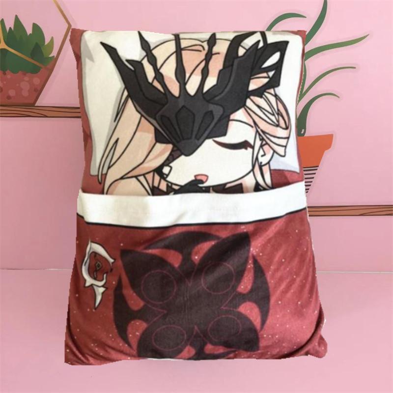 36cm Genshin Impact Quadratisches Kissen Kamisato Ayato Kazuha Shikanoin Heizou Yae Miko Spiel Anime Schlafendes Stofftier Kissen Puppe Spielzeug