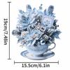 3D Pop Up Teacup Card with Envelope & Message Note Floral Bouquet Cards Pop Up Card  for Mom & Her