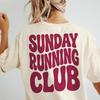 Sonntags Laufclub T-Shirt, Retro Läufer Tee, Marathon Trainingsshirt, Laufgeschenk, Lässiges Laufoutfit, Vintage Laufclub Shirt