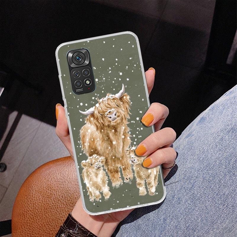 Cute Highland Cow Phnoe Case for Phnoe Case for Xiaomi Redmi Note 15 14 14S 13 Pro Plus 12 12S 11S 11E 10S 10 11T 5G Unique Cove