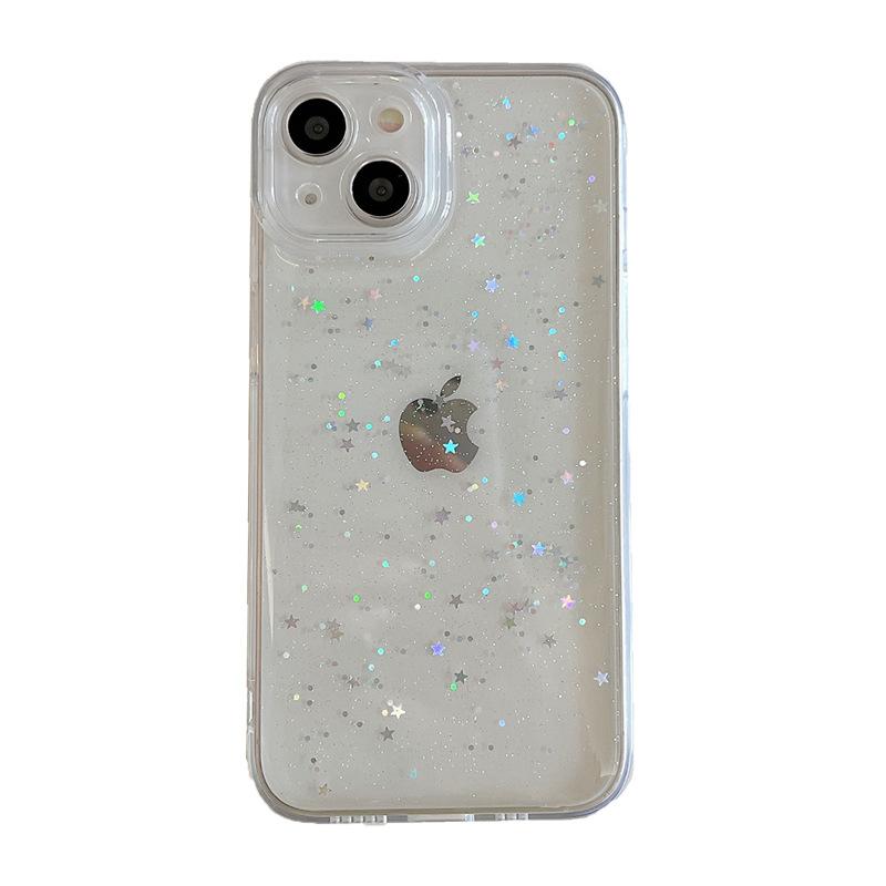 The Same Glitter Star Case Is Suitable for iPhone 17 Pro Max, Apple 16, 15 Transparent, 14 for Women, 13