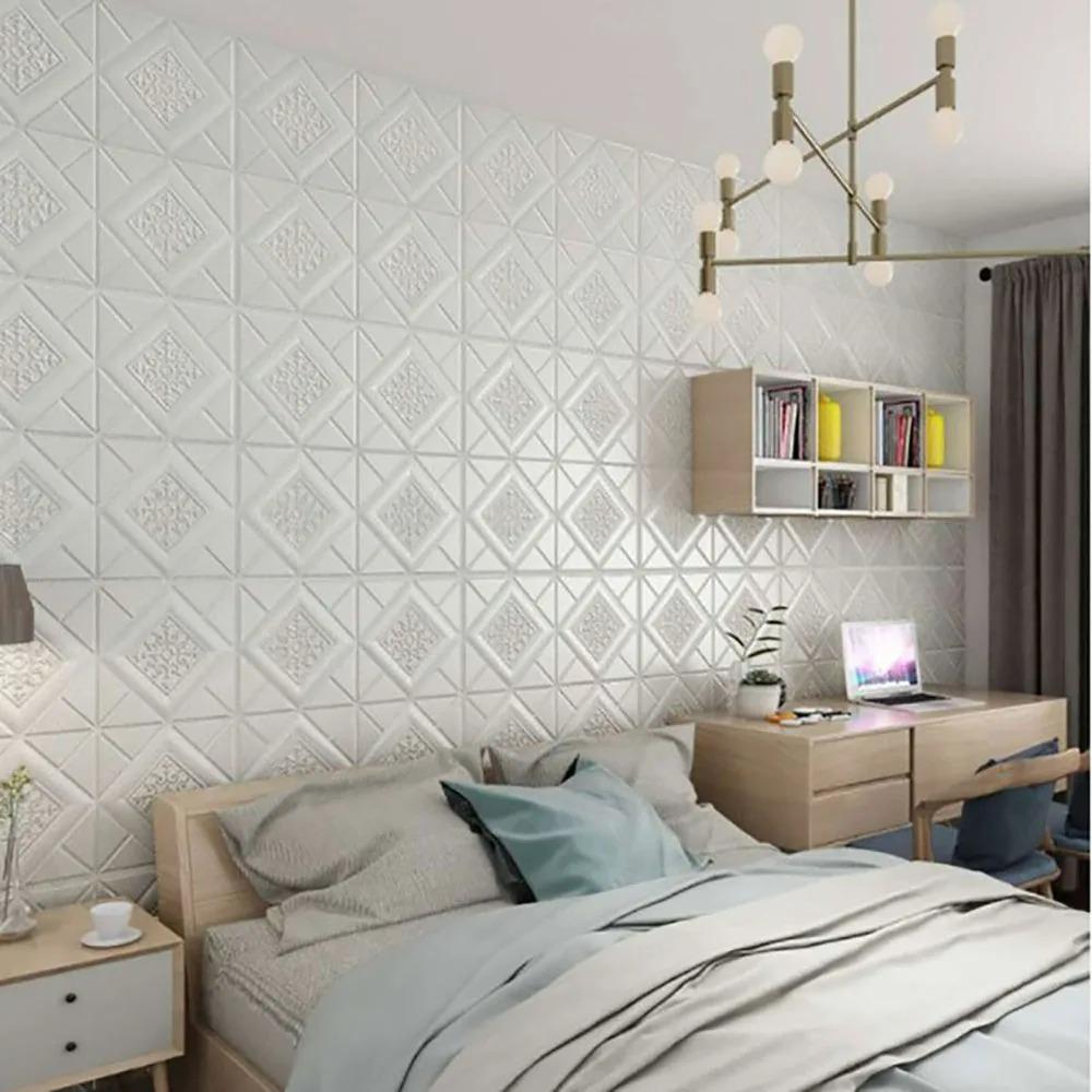 5-20Pcs 35*35cm Ceiling Wallpaper 3D Brick Waterproof Wall Stickers Foam Wall Paper Self-Adhesive Home Decor