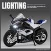 1/12 BMW HP4 Motorcycle Model Metal Die Cast Locomotive Model Simulation Light Collection Ornament Boy Gift