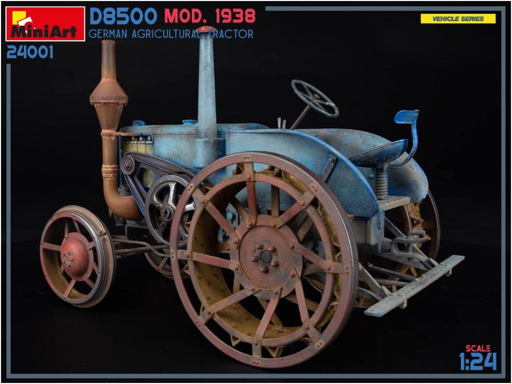 Miniart Scale German D8500 Agricultural Plastic MA24001 1/24 Traktor, 1983, Modell