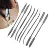 8pcs Coarse Riffler Files Carbon Steel Curved Double Ended Wood Rasp File Set Woodworking Carving High Quality