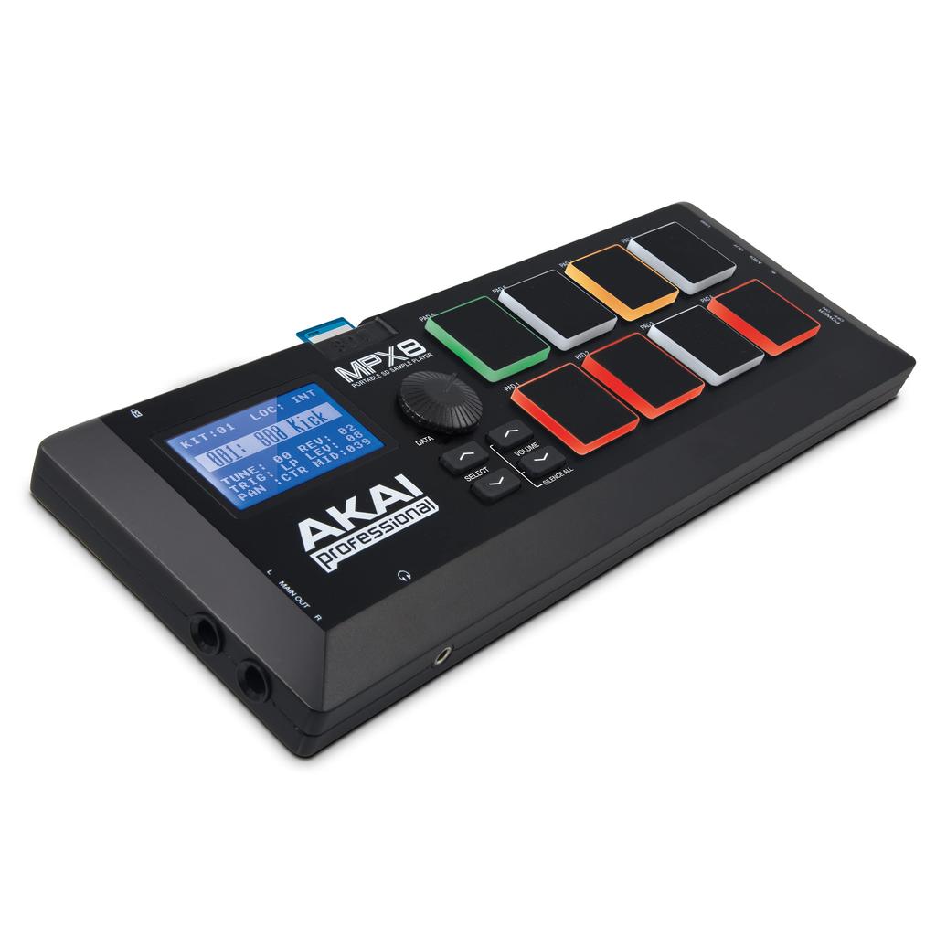 Akai Professional Sampler 8 Pad slot pro SD kartu MPX8