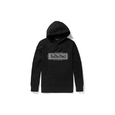 Letter Logo Printed Hooded Sweatshirt Men Sweatshirt Black A2A1F-001