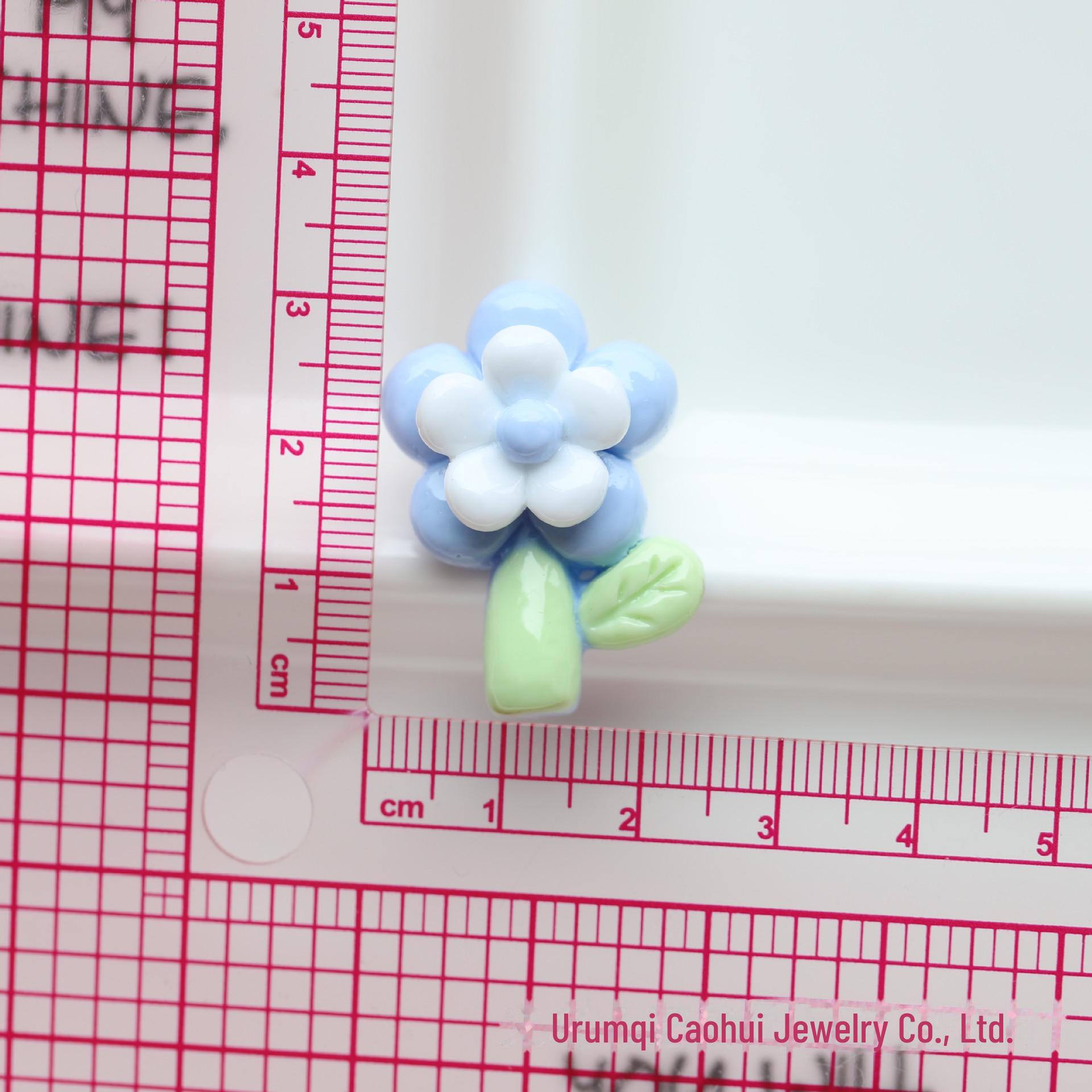 

Bright Tulip & Sunflower DIY Jewelry Accessories Set with Cream Glue and Resin Hairpins and Rings 2.5cm x 3.5cm