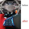 For Mercedes-Benz GLC 2016- Steel Blue Steering Wheel Switch Cover Trim 2PCS