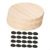5Pcs Unfinished Wooden Coasters with Non Slip Pads, Tabletop Protection, Practical Heat Resistant 4