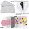 100 X PM2.5 Activated Carbon Filters 5 Layers Replaceable Filters For Face Coverings Cotton Cover Mask Inserts