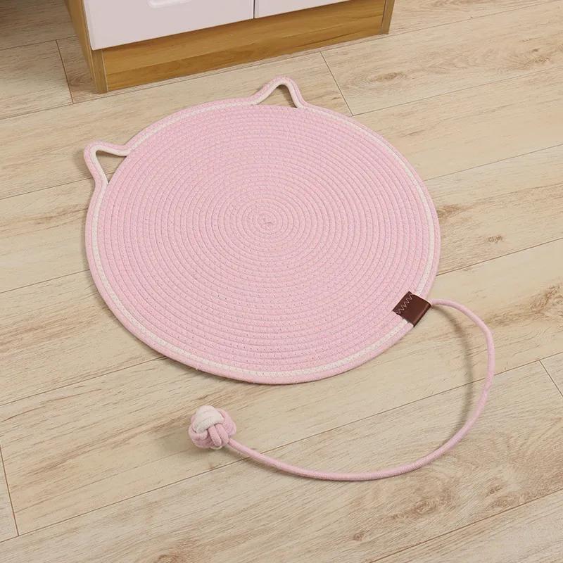 Cat Scratch Pad Cotton Rope Toy Ball Pet Sleeping Cat Scratch Board Circular Cat Bed Pad Cat Nest Pet Pad YLE288