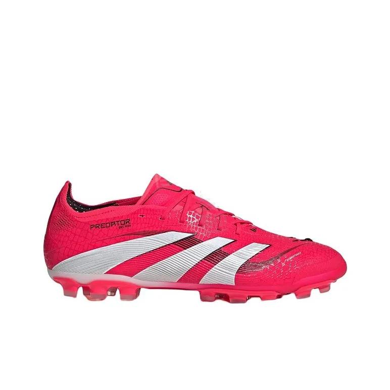 Adidas PREDATOR ELITE AG Gummi Kurze Stollen Rutschfest Abriebfest Fußballschuhe Unisex Rot Weiß Sneaker ID3839