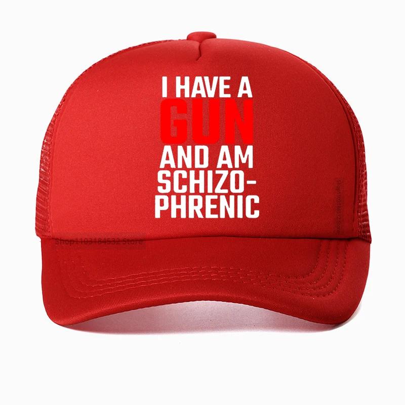I Have A Gun and Am Schizophrenic Baseball Cap high quality Comfortable Adjustable Snapback hats Casquette