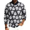 Men's V-neck Long Sleeve Ribbed Knit Pullover